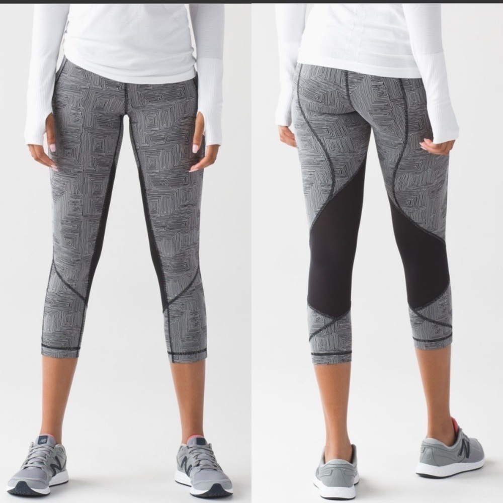 lululemon Pace Rival Crop Legging Luxtreme Maze Jacquard‎